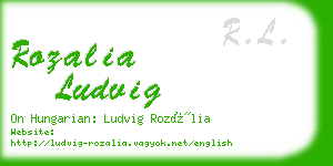 rozalia ludvig business card